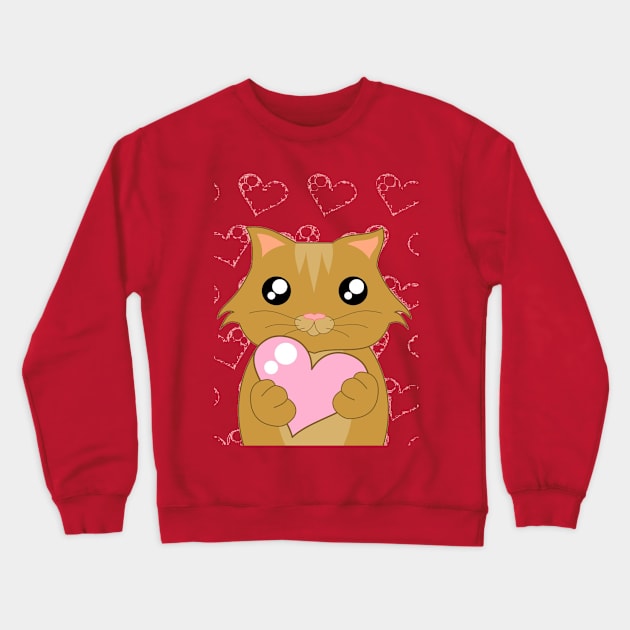 Cat Crewneck Sweatshirt by Alpha-store